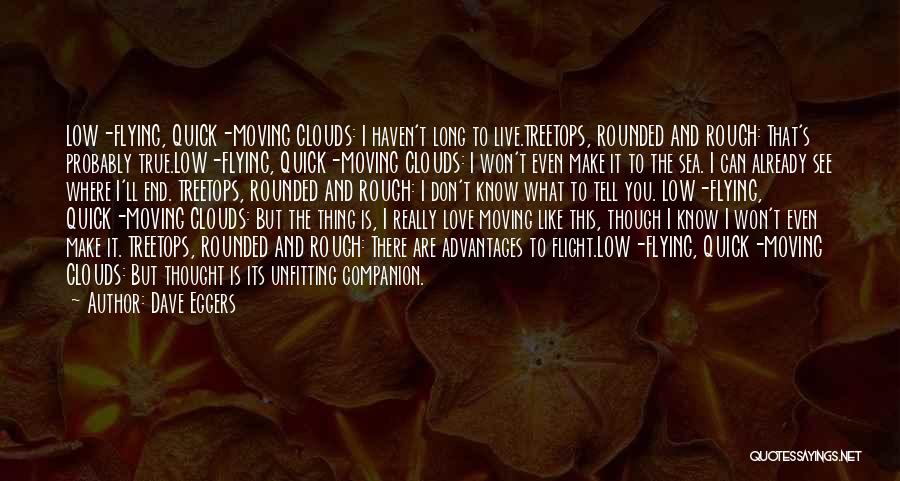 Dave Eggers Quotes: Low-flying, Quick-moving Clouds: I Haven't Long To Live.treetops, Rounded And Rough: That's Probably True.low-flying, Quick-moving Clouds: I Won't Even Make