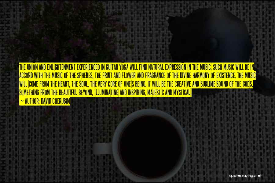 David Cherubim Quotes: The Union And Enlightenment Experienced In Guitar Yoga Will Find Natural Expression In The Music. Such Music Will Be In