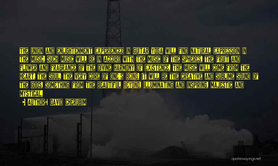 David Cherubim Quotes: The Union And Enlightenment Experienced In Guitar Yoga Will Find Natural Expression In The Music. Such Music Will Be In