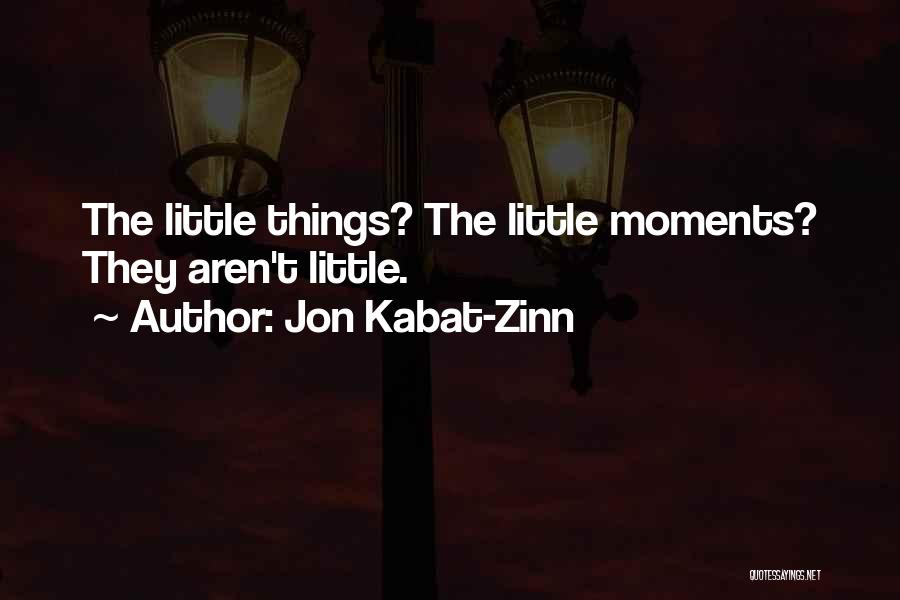 Jon Kabat-Zinn Quotes: The Little Things? The Little Moments? They Aren't Little.
