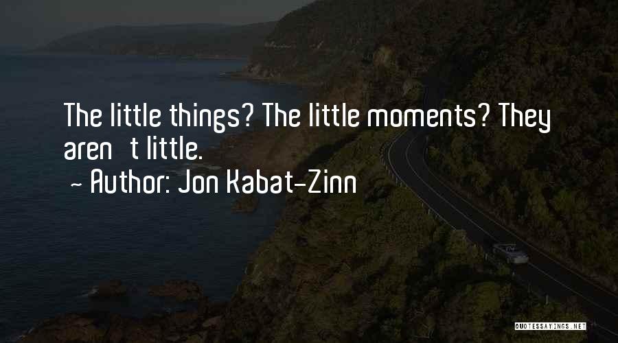 Jon Kabat-Zinn Quotes: The Little Things? The Little Moments? They Aren't Little.