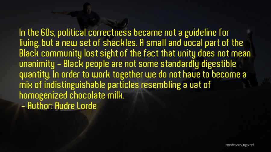 Audre Lorde Quotes: In The 60s, Political Correctness Became Not A Guideline For Living, But A New Set Of Shackles. A Small And