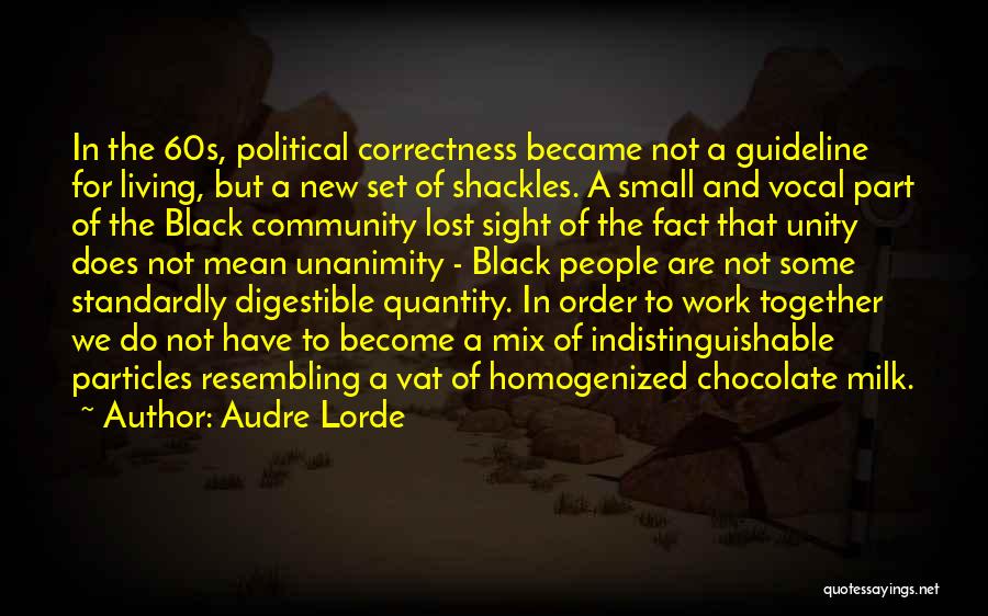 Audre Lorde Quotes: In The 60s, Political Correctness Became Not A Guideline For Living, But A New Set Of Shackles. A Small And