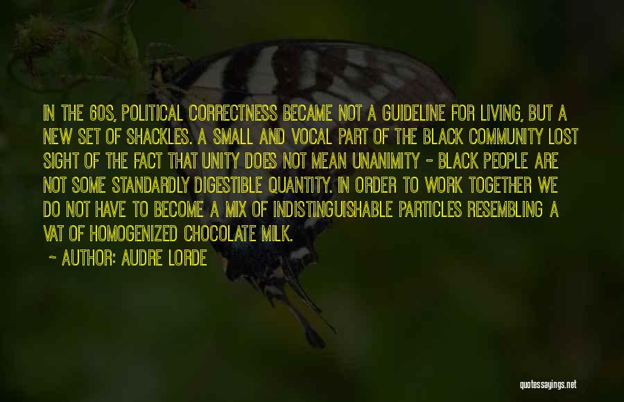 Audre Lorde Quotes: In The 60s, Political Correctness Became Not A Guideline For Living, But A New Set Of Shackles. A Small And