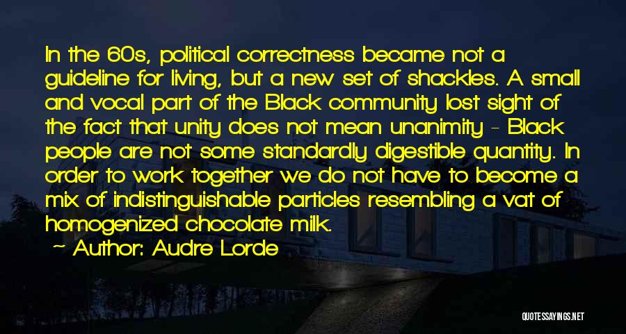 Audre Lorde Quotes: In The 60s, Political Correctness Became Not A Guideline For Living, But A New Set Of Shackles. A Small And