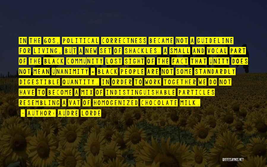 Audre Lorde Quotes: In The 60s, Political Correctness Became Not A Guideline For Living, But A New Set Of Shackles. A Small And