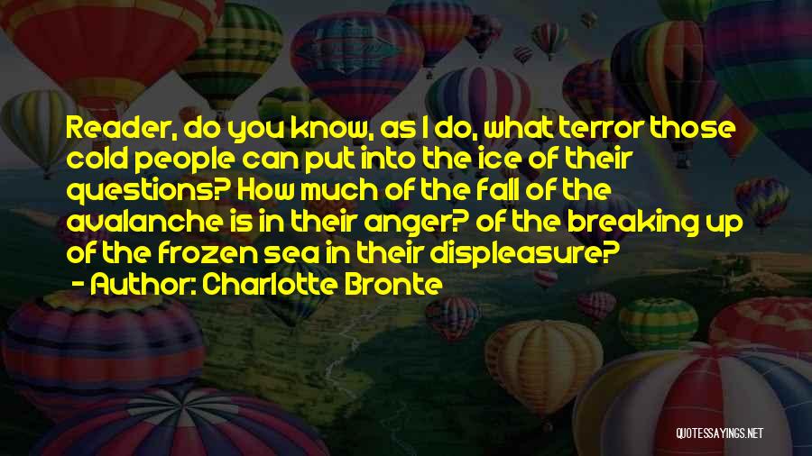 Charlotte Bronte Quotes: Reader, Do You Know, As I Do, What Terror Those Cold People Can Put Into The Ice Of Their Questions?