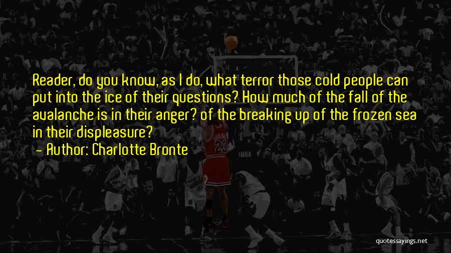 Charlotte Bronte Quotes: Reader, Do You Know, As I Do, What Terror Those Cold People Can Put Into The Ice Of Their Questions?