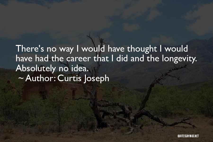 Curtis Joseph Quotes: There's No Way I Would Have Thought I Would Have Had The Career That I Did And The Longevity. Absolutely