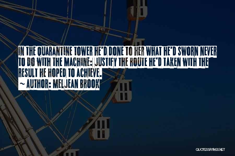 Meljean Brook Quotes: In The Quarantine Tower He'd Done To Her What He'd Sworn Never To Do With The Machine: Justify The Route
