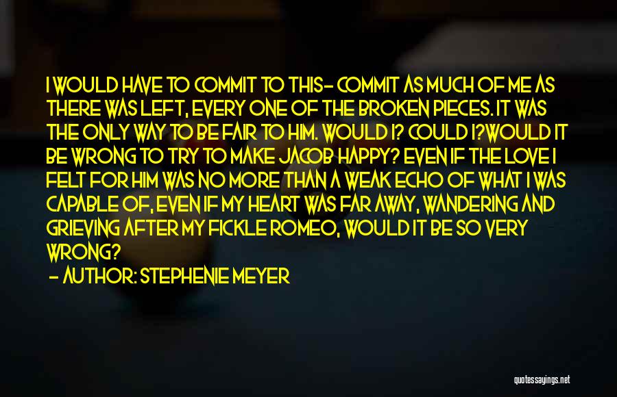 Stephenie Meyer Quotes: I Would Have To Commit To This- Commit As Much Of Me As There Was Left, Every One Of The