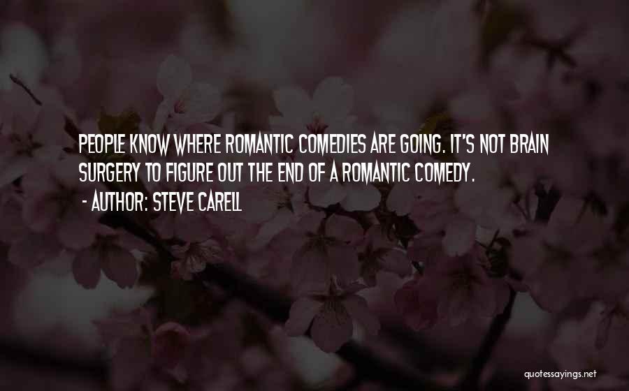 Steve Carell Quotes: People Know Where Romantic Comedies Are Going. It's Not Brain Surgery To Figure Out The End Of A Romantic Comedy.
