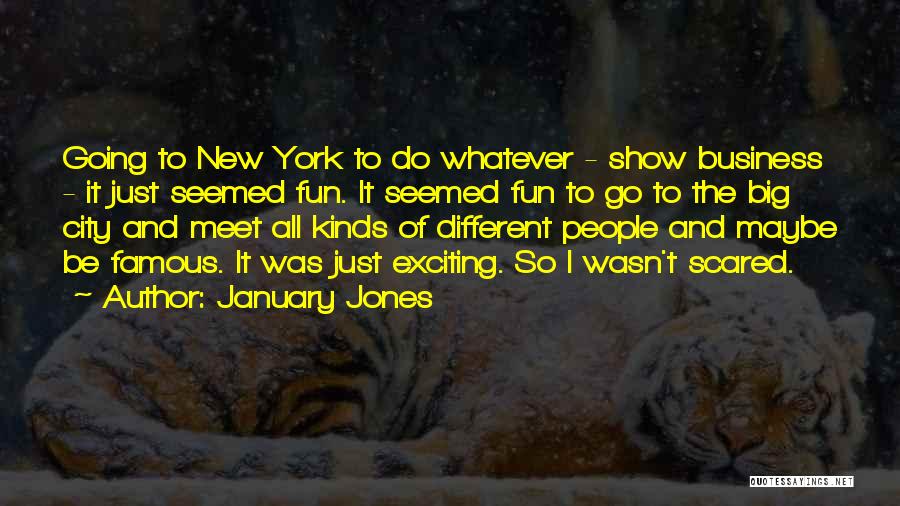 January Jones Quotes: Going To New York To Do Whatever - Show Business - It Just Seemed Fun. It Seemed Fun To Go