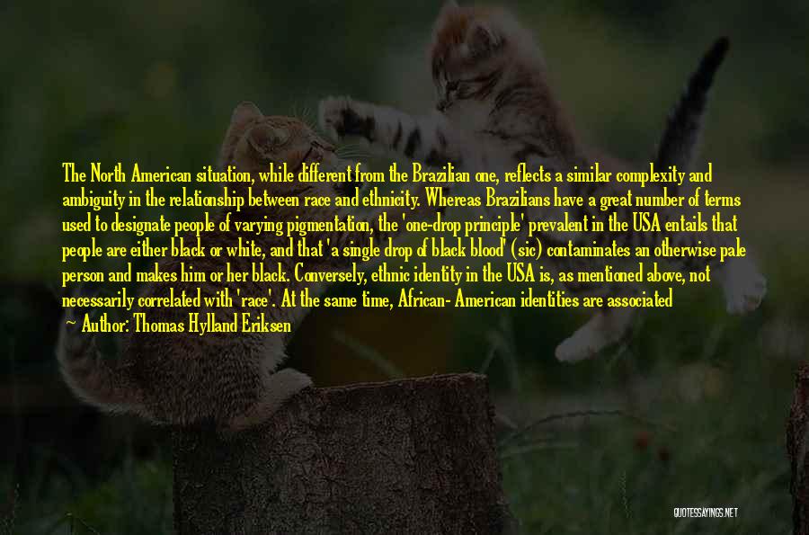 Thomas Hylland Eriksen Quotes: The North American Situation, While Different From The Brazilian One, Reflects A Similar Complexity And Ambiguity In The Relationship Between