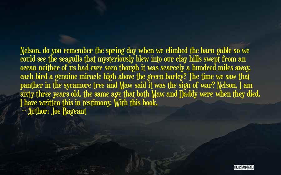 Joe Bageant Quotes: Nelson, Do You Remember The Spring Day When We Climbed The Barn Gable So We Could See The Seagulls That