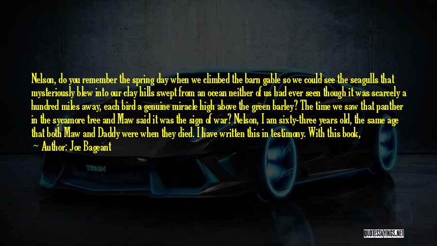 Joe Bageant Quotes: Nelson, Do You Remember The Spring Day When We Climbed The Barn Gable So We Could See The Seagulls That