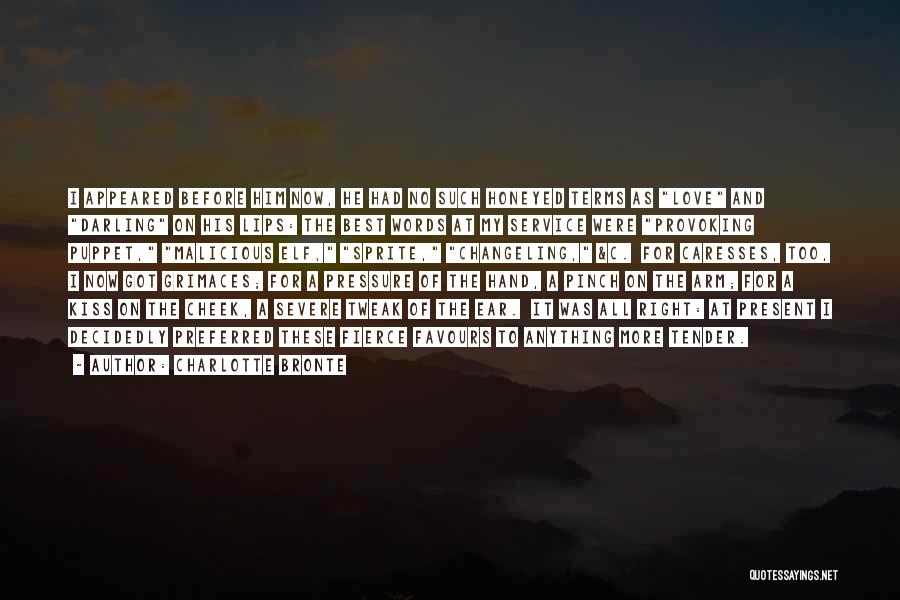 Charlotte Bronte Quotes: I Appeared Before Him Now, He Had No Such Honeyed Terms As Love And Darling On His Lips: The Best