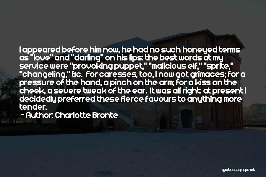 Charlotte Bronte Quotes: I Appeared Before Him Now, He Had No Such Honeyed Terms As Love And Darling On His Lips: The Best