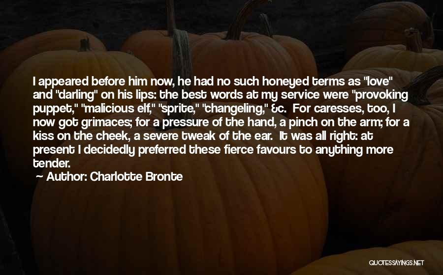 Charlotte Bronte Quotes: I Appeared Before Him Now, He Had No Such Honeyed Terms As Love And Darling On His Lips: The Best