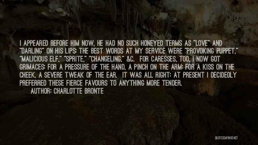 Charlotte Bronte Quotes: I Appeared Before Him Now, He Had No Such Honeyed Terms As Love And Darling On His Lips: The Best