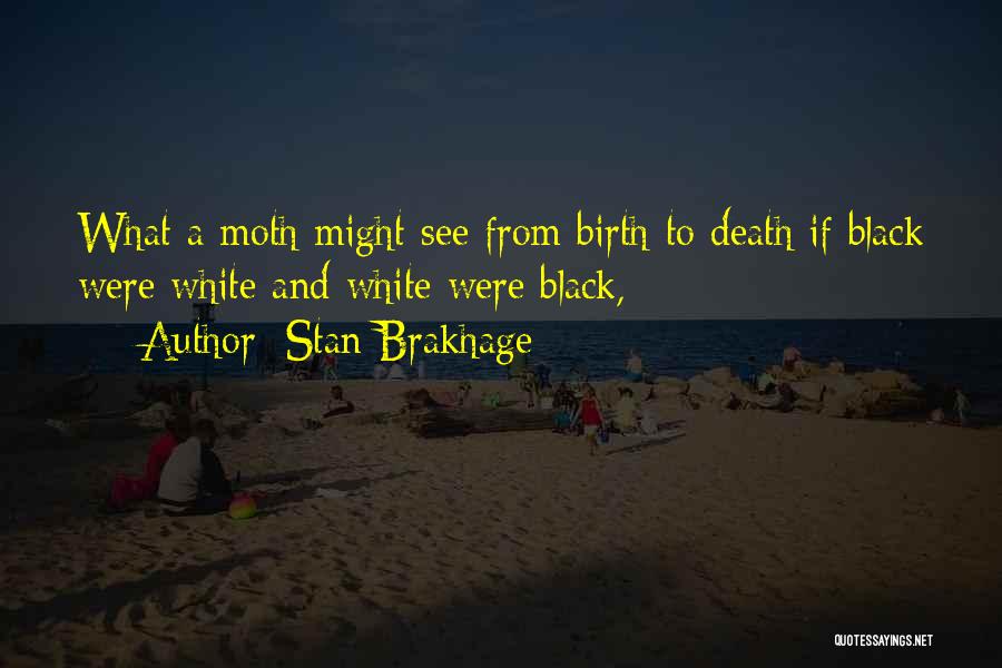 Stan Brakhage Quotes: What A Moth Might See From Birth To Death If Black Were White And White Were Black,