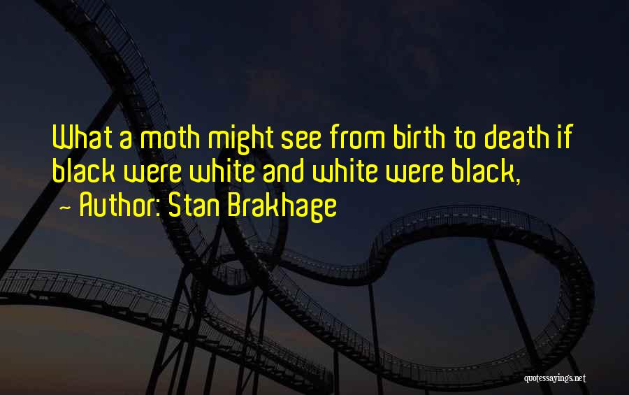 Stan Brakhage Quotes: What A Moth Might See From Birth To Death If Black Were White And White Were Black,