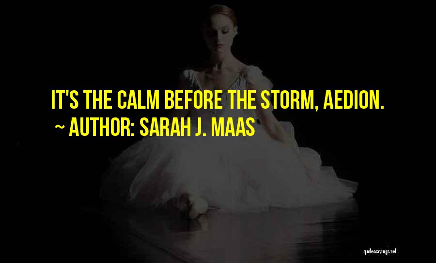 Sarah J. Maas Quotes: It's The Calm Before The Storm, Aedion.