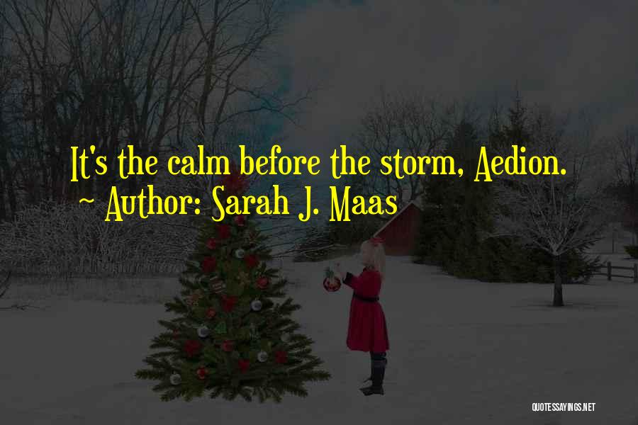 Sarah J. Maas Quotes: It's The Calm Before The Storm, Aedion.