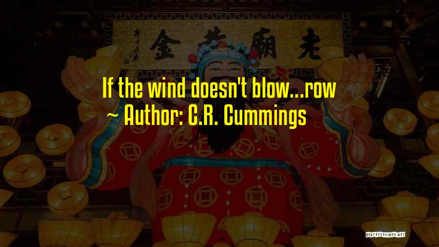 C.R. Cummings Quotes: If The Wind Doesn't Blow...row