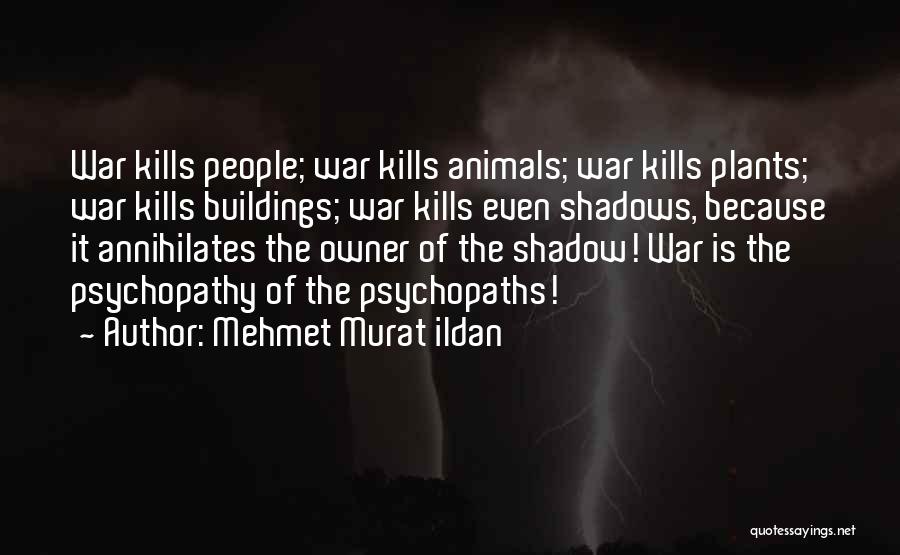 Mehmet Murat Ildan Quotes: War Kills People; War Kills Animals; War Kills Plants; War Kills Buildings; War Kills Even Shadows, Because It Annihilates The