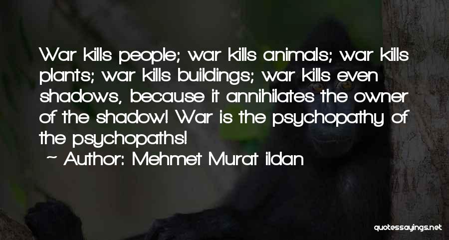 Mehmet Murat Ildan Quotes: War Kills People; War Kills Animals; War Kills Plants; War Kills Buildings; War Kills Even Shadows, Because It Annihilates The