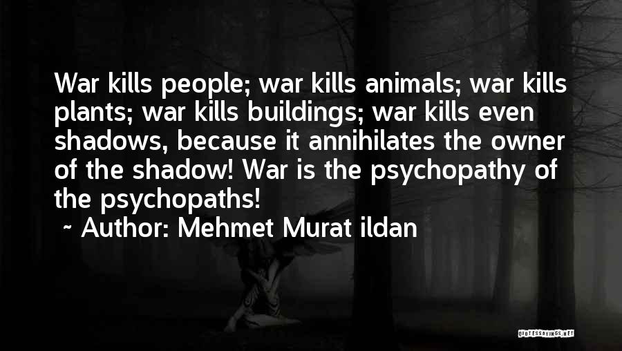 Mehmet Murat Ildan Quotes: War Kills People; War Kills Animals; War Kills Plants; War Kills Buildings; War Kills Even Shadows, Because It Annihilates The