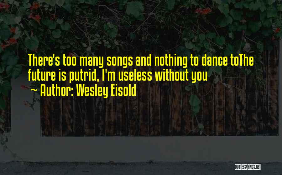 Wesley Eisold Quotes: There's Too Many Songs And Nothing To Dance Tothe Future Is Putrid, I'm Useless Without You