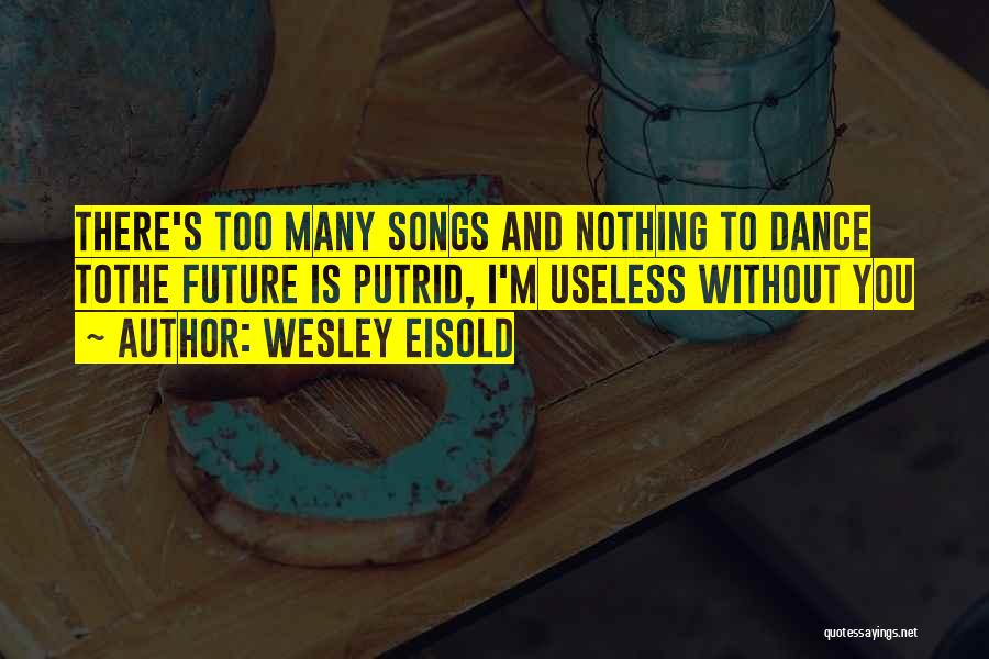 Wesley Eisold Quotes: There's Too Many Songs And Nothing To Dance Tothe Future Is Putrid, I'm Useless Without You