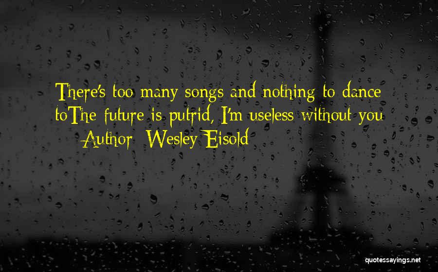 Wesley Eisold Quotes: There's Too Many Songs And Nothing To Dance Tothe Future Is Putrid, I'm Useless Without You