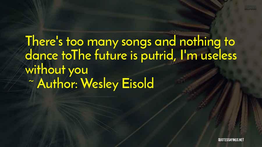 Wesley Eisold Quotes: There's Too Many Songs And Nothing To Dance Tothe Future Is Putrid, I'm Useless Without You