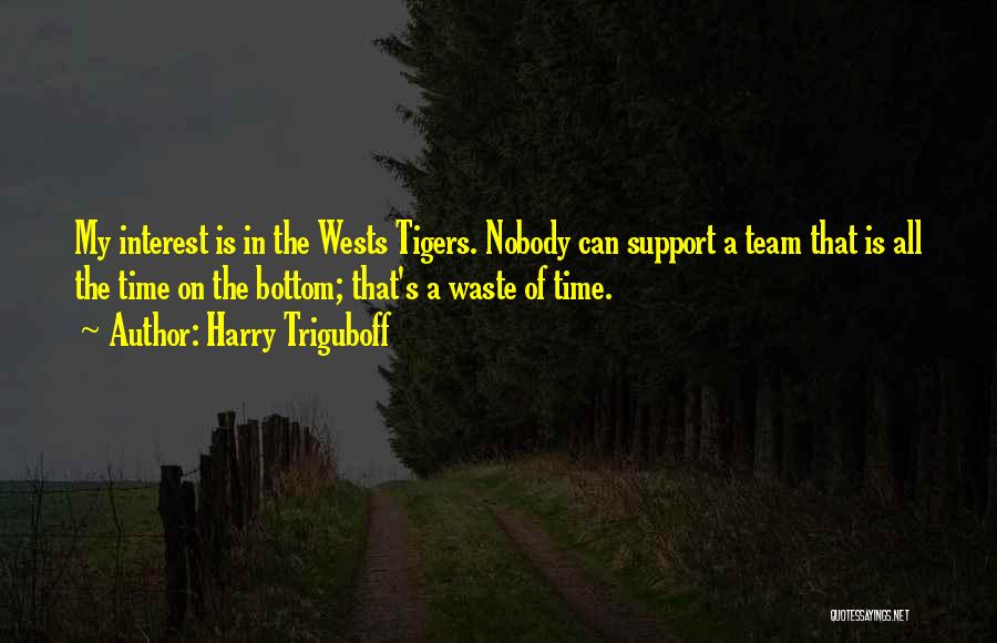 Harry Triguboff Quotes: My Interest Is In The Wests Tigers. Nobody Can Support A Team That Is All The Time On The Bottom;