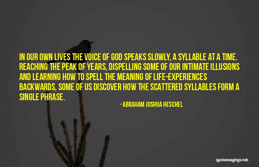 5 Syllable Quotes By Abraham Joshua Heschel