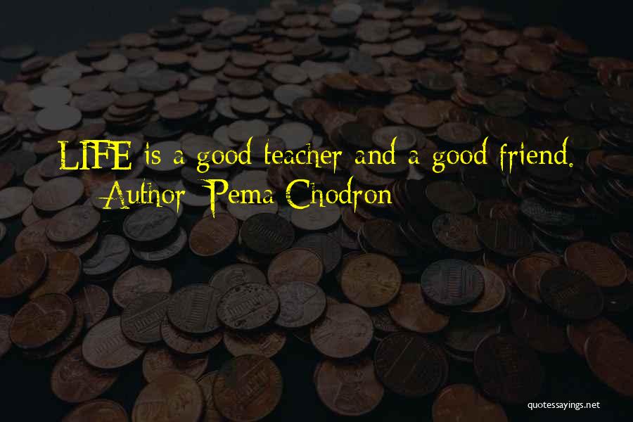 Pema Chodron Quotes: Life Is A Good Teacher And A Good Friend.