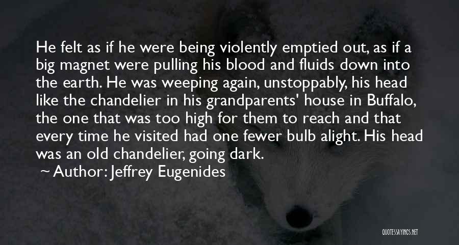 Jeffrey Eugenides Quotes: He Felt As If He Were Being Violently Emptied Out, As If A Big Magnet Were Pulling His Blood And