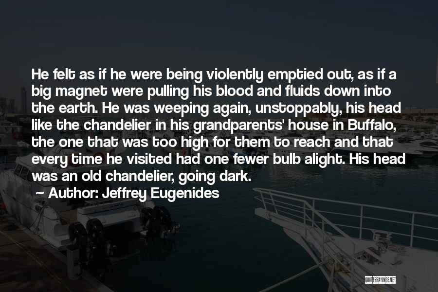 Jeffrey Eugenides Quotes: He Felt As If He Were Being Violently Emptied Out, As If A Big Magnet Were Pulling His Blood And