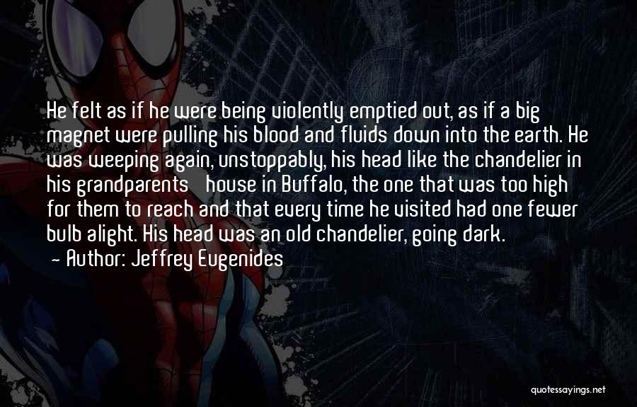 Jeffrey Eugenides Quotes: He Felt As If He Were Being Violently Emptied Out, As If A Big Magnet Were Pulling His Blood And