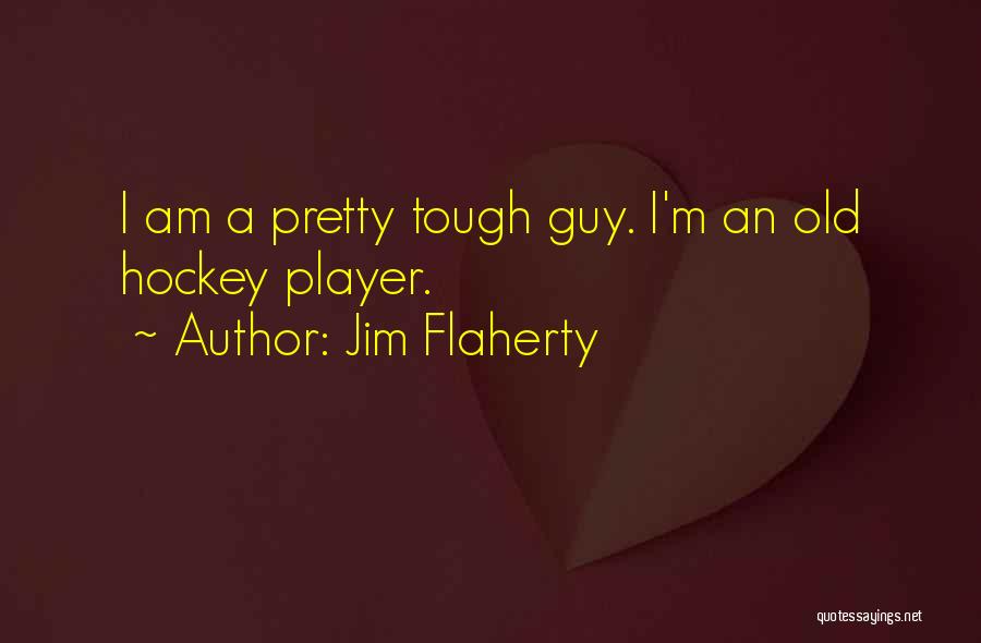 Jim Flaherty Quotes: I Am A Pretty Tough Guy. I'm An Old Hockey Player.