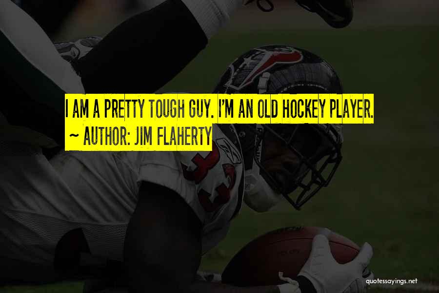 Jim Flaherty Quotes: I Am A Pretty Tough Guy. I'm An Old Hockey Player.