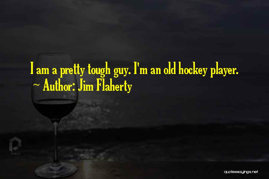 Jim Flaherty Quotes: I Am A Pretty Tough Guy. I'm An Old Hockey Player.