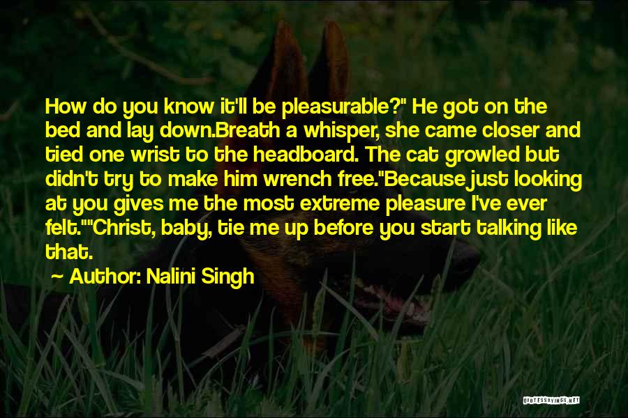 Nalini Singh Quotes: How Do You Know It'll Be Pleasurable? He Got On The Bed And Lay Down.breath A Whisper, She Came Closer