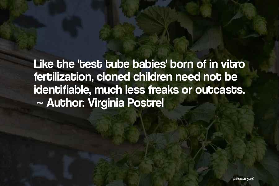 Virginia Postrel Quotes: Like The 'test Tube Babies' Born Of In Vitro Fertilization, Cloned Children Need Not Be Identifiable, Much Less Freaks Or