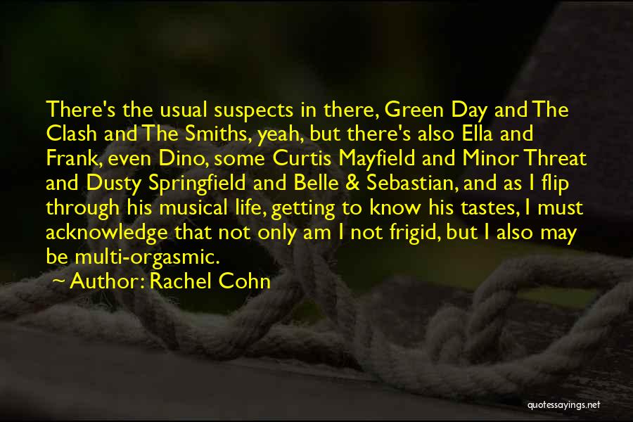 Rachel Cohn Quotes: There's The Usual Suspects In There, Green Day And The Clash And The Smiths, Yeah, But There's Also Ella And