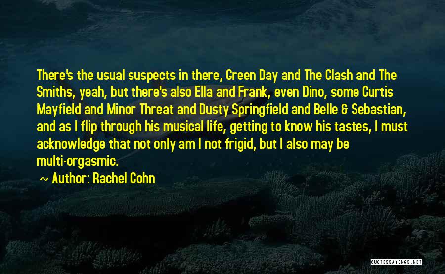 Rachel Cohn Quotes: There's The Usual Suspects In There, Green Day And The Clash And The Smiths, Yeah, But There's Also Ella And