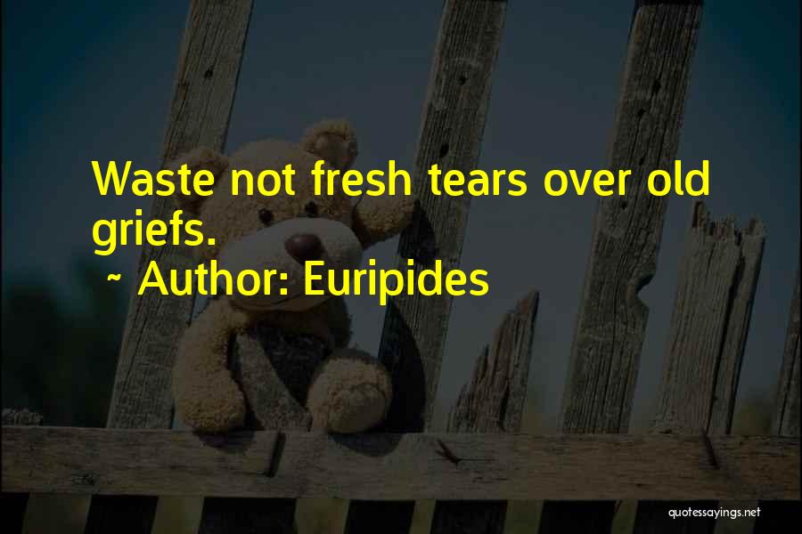 Euripides Quotes: Waste Not Fresh Tears Over Old Griefs.